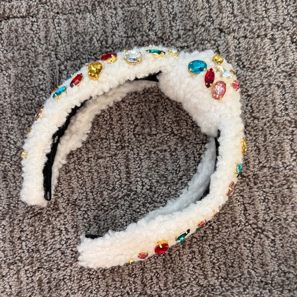 Lele sadoughi Colorful Sherpa Gemstone headband